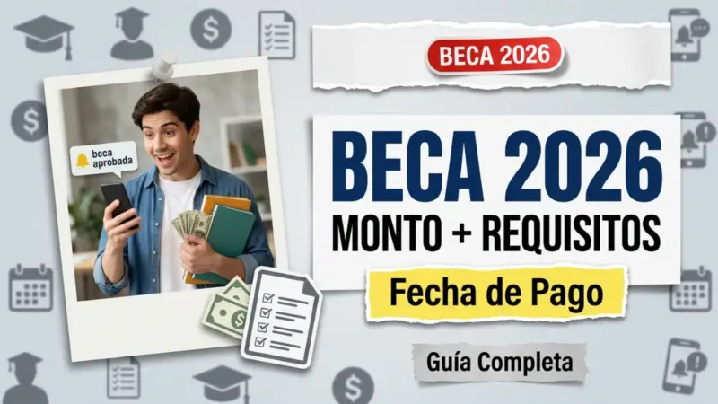 ⁠Beca Estudiantil 2026 Nuevos Montos Requisitos Actualizados y Fecha de Pago