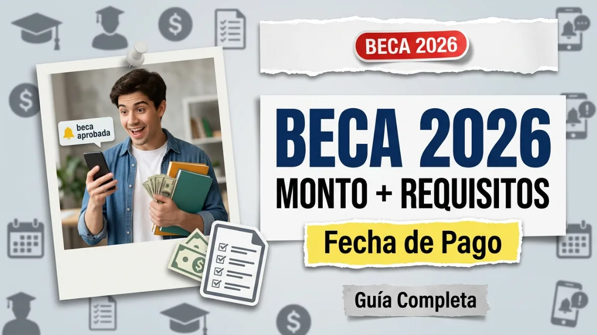 ⁠Beca Estudiantil 2026 Nuevos Montos Requisitos Actualizados y Fecha de Pago